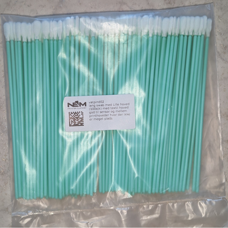 Kort swab med Lille hoved (100stk)