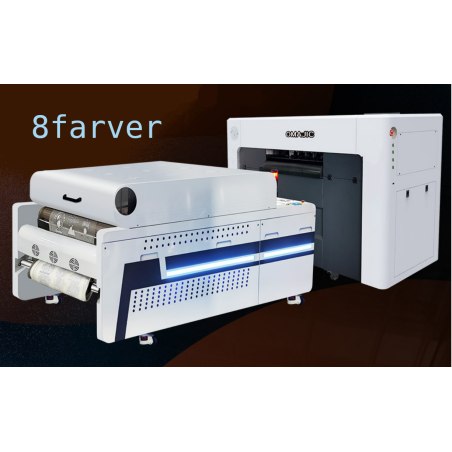 900MAX DTF printer med 8 farver + hvid