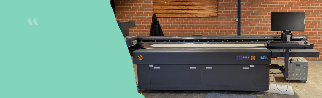 UV fladbed 250x130cm med 6 farver 